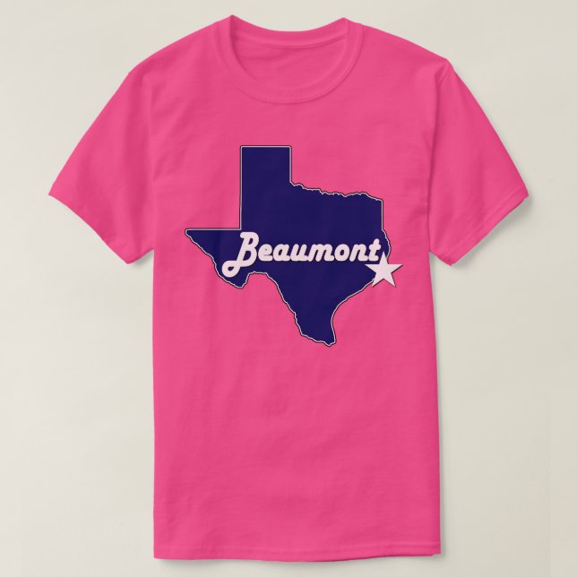 Camiseta La ciudad de Beaumont Texas en solitario Mapa de l (Diseño del anverso)