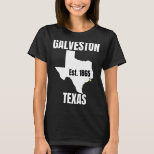 Camiseta La ciudad de Galveston Tejas para hombres