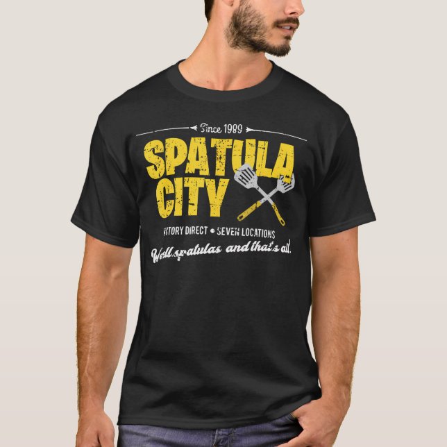 Camiseta La ciudad de la espátula perturbada (Anverso)