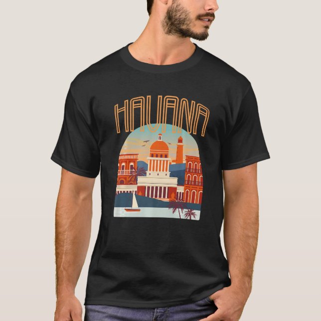 Camiseta La ciudad de La Habana El Malecon Cuba Souvenir Ca (Anverso)