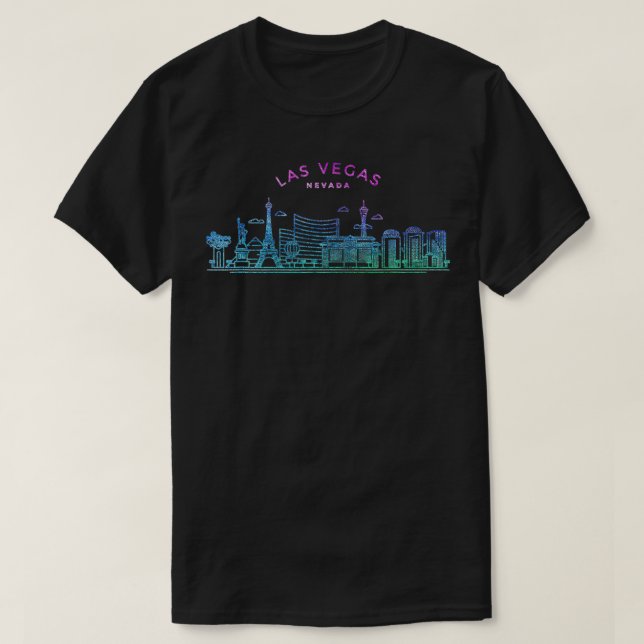 Camiseta La ciudad de Las Vegas Skyline Cityscape City Metr (Diseño del anverso)