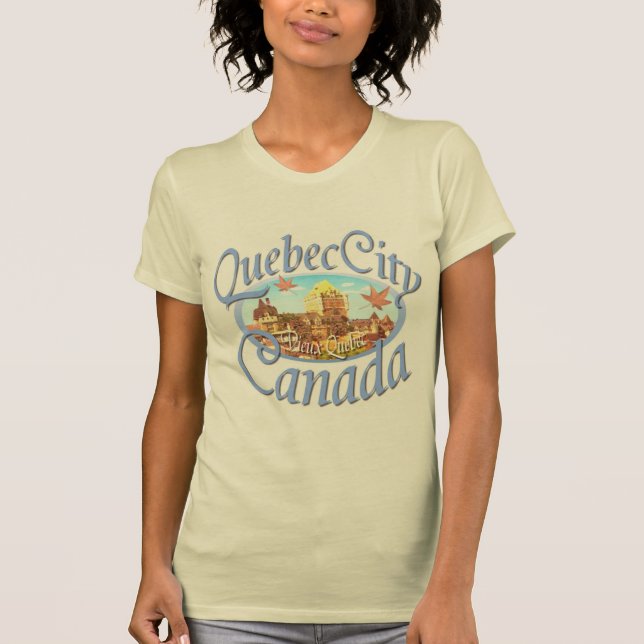 Camiseta La ciudad de Quebec Canadá (Anverso)