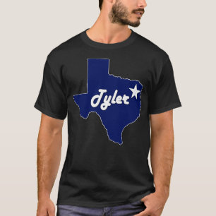 Camiseta La ciudad de Tyler Texas en solitario mapa de la m
