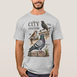 Camiseta La ciudad es una guía de campo Aves urbanas vintag