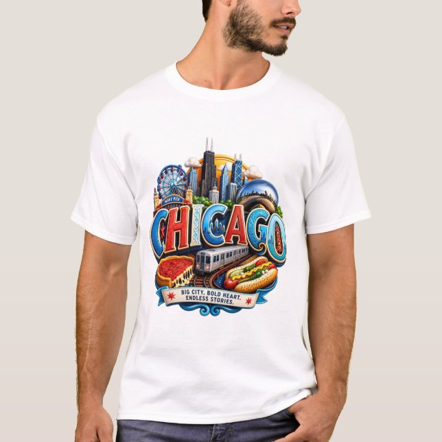 CAMISETA LA CIUDAD VENTOSA CHICAGO (Anverso)