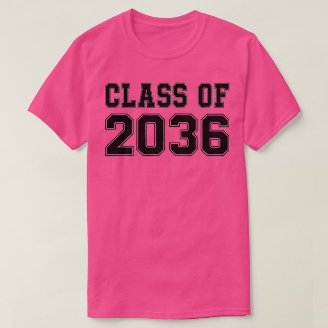 Camiseta La clase de 2036 crece con mi preescolar mi último (Diseño del anverso)