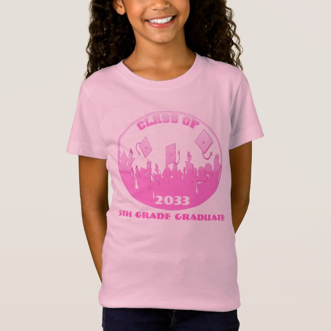 Camiseta La clase de e inscribe al 5to graduado del grado (Anverso)