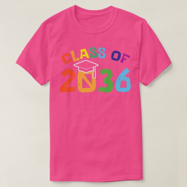 Camiseta La Clase De Graduación De 2036 Crecía Conmigo Grac (Diseño del anverso)