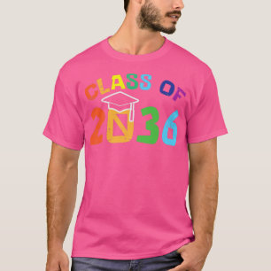 Camiseta La Clase De Graduación De 2036 Crecía Conmigo Grac