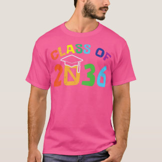 Camiseta La Clase De Graduación De 2036 Crecía Conmigo Grac