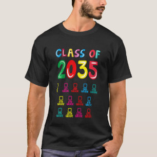 Camiseta La Clase De Niños De 2035 Crecen Con Mí Graduación