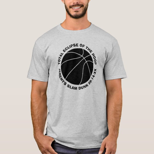 Camiseta La clavada del baloncesto añade nombre y la fecha (Anverso)