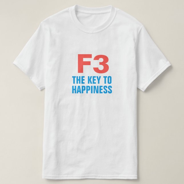 Camiseta La clave de la felicidad (Diseño del anverso)