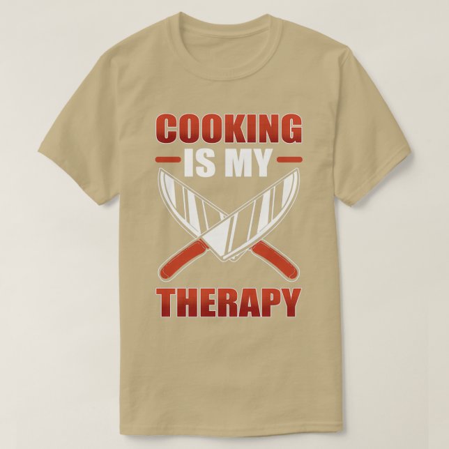 Camiseta La Cocina Es Mi Terapia Cocina Del Chef (Diseño del anverso)
