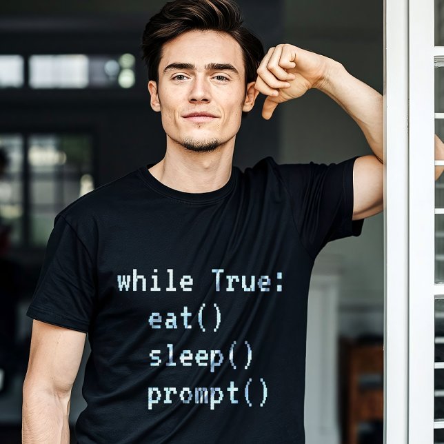 Camiseta La codificación AI (For the prompt engineer who lives in a never-ending loop of caffeine and creativity.)