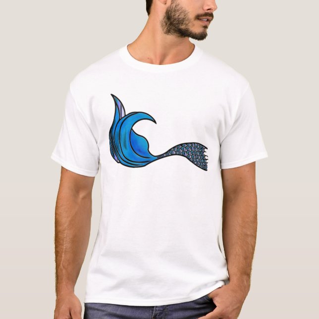 Camiseta La cola de la sirena en azul (Anverso)