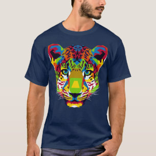 Camiseta La colorida cabeza del leopardo