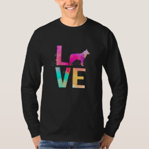 Camiseta La colorida Husky Perro Siberian