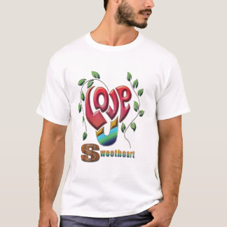 Camiseta La colorida línea del corazón de Slove