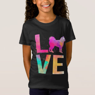 Camiseta La colorida madre de perro malamute de Alaska obse