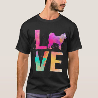 Camiseta La colorida madre de perro malamute de Alaska obse