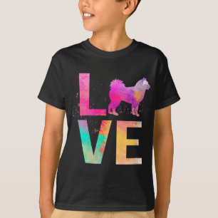 Camiseta La colorida madre de perro malamute de Alaska obse
