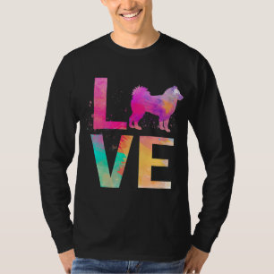Camiseta La colorida madre de perro malamute de Alaska obse