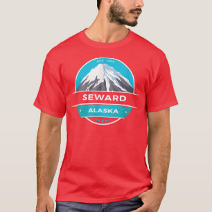 Camiseta La colorida Novedad de pico de la montaña Seward A