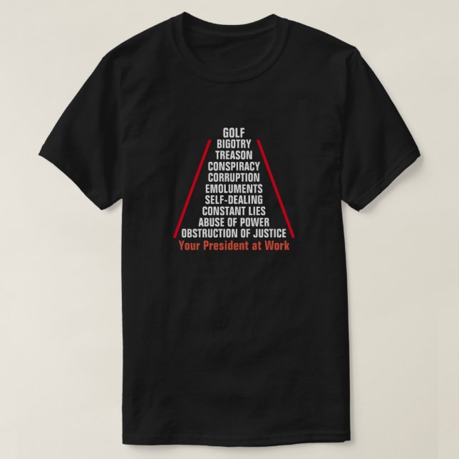Camiseta La colusión traicionera la corrupción, la obstrucc (Diseño del anverso)
