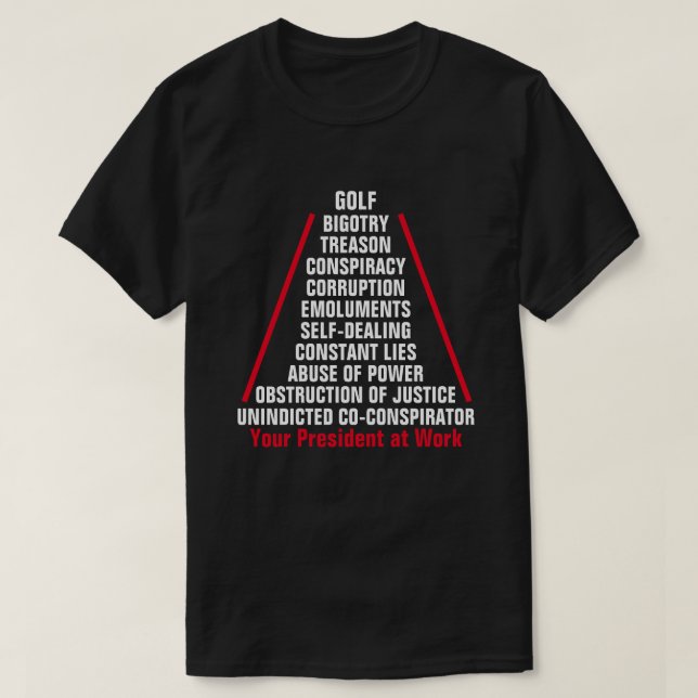 Camiseta La colusión traicionera la corrupción la obstrucci (Diseño del anverso)