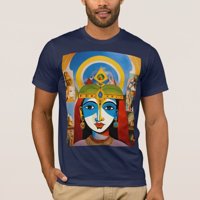 Camiseta La combinación de ojos rojos de Krishna de multico (Anverso)