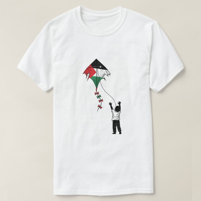 Camiseta La comedia palestina rota - La lucha de los niños (Diseño del anverso)