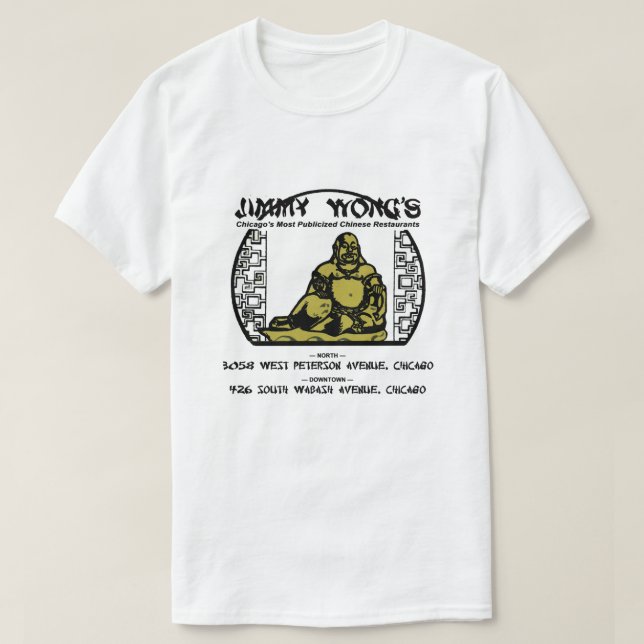 Camiseta La comida cantonesa de Jimmy Wong, Chicago, IL (Diseño del anverso)
