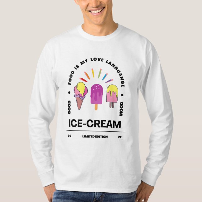 Camiseta La comida de helado es mi lengua de amor (Anverso)