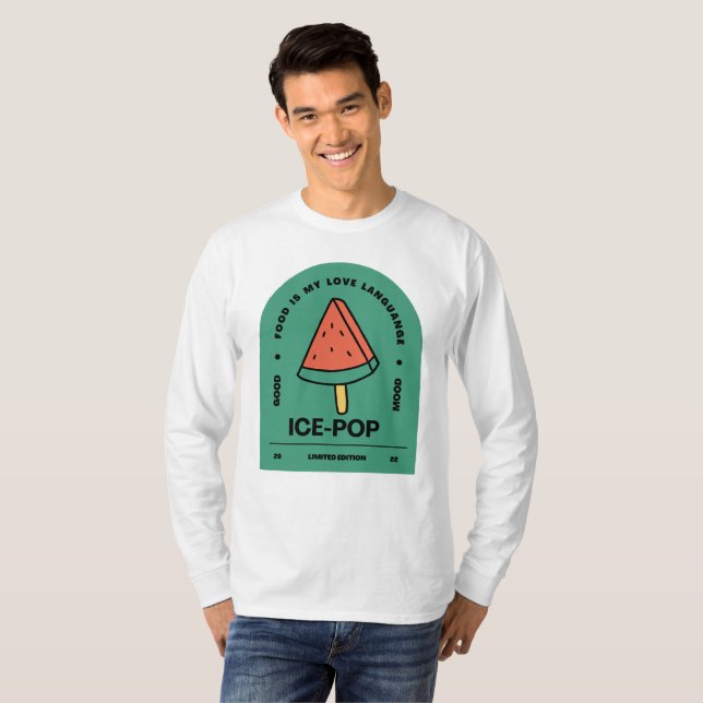 Camiseta La comida del pop helado es mi lenguaje de amor (Anverso completo)