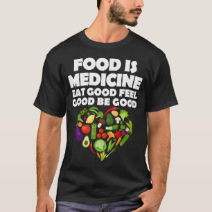 Camiseta La comida es medicina vegetariana