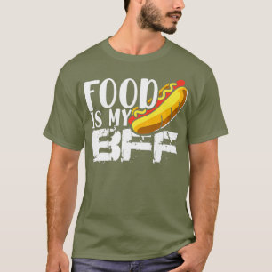 Camiseta La Comida Es Mi Gráfica Gráfica De Perro Caliente 