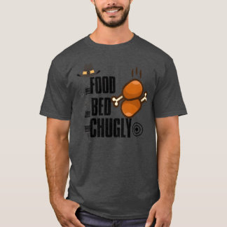 Camiseta la comida la cama amigos