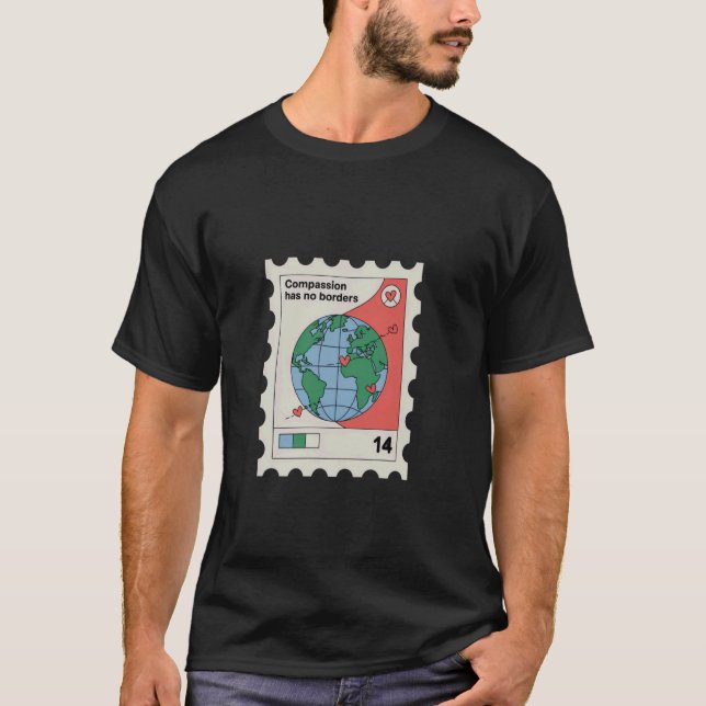 Camiseta La compasión no tiene fronteras corazón (Anverso)