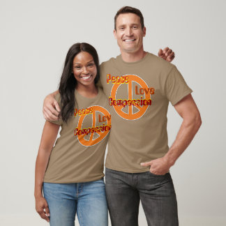 Camiseta La compasión por el amor de paz de los 60 orgánico