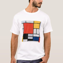La composición de Mondrian rojo, amarillo, azul, n