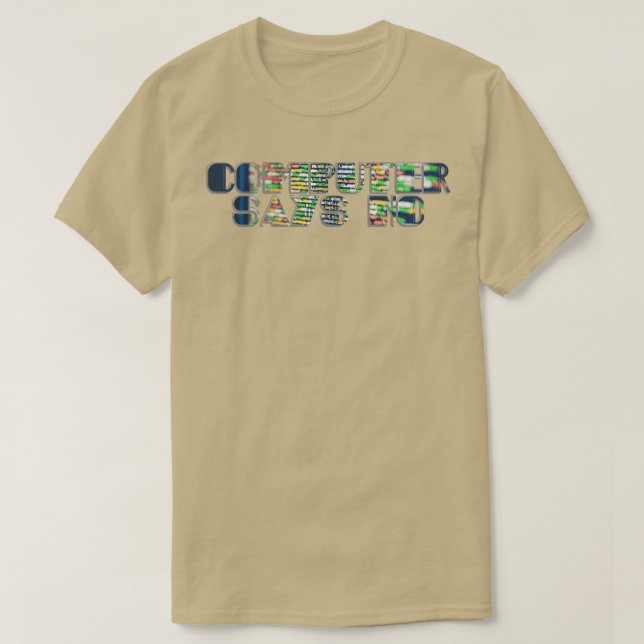 Camiseta La computadora dice no (Diseño del anverso)
