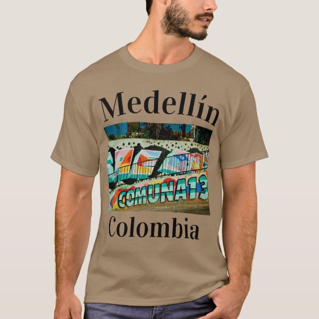 Camiseta La Comuna el 13% el pipe% Medellín, comuna 13 de (Anverso)