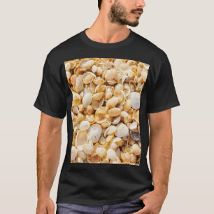 Camiseta La concha texturaba el fondo de la playa de verano