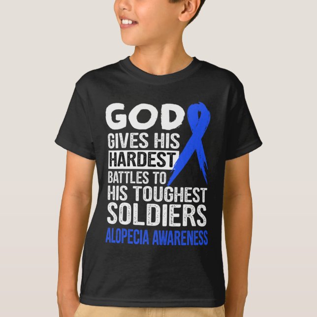 Camiseta LA CONCIENCIA ALOPECIA DE los soldados más duros d (Anverso)