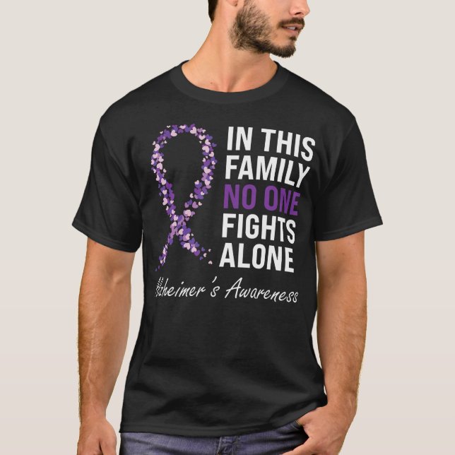 Camiseta La Conciencia De Alzheimer Cinta Púrpura Dementia  (Anverso)