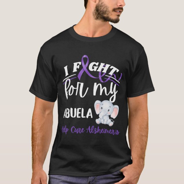 Camiseta La conciencia de Alzheimer frente al E de Abuela A (Anverso)