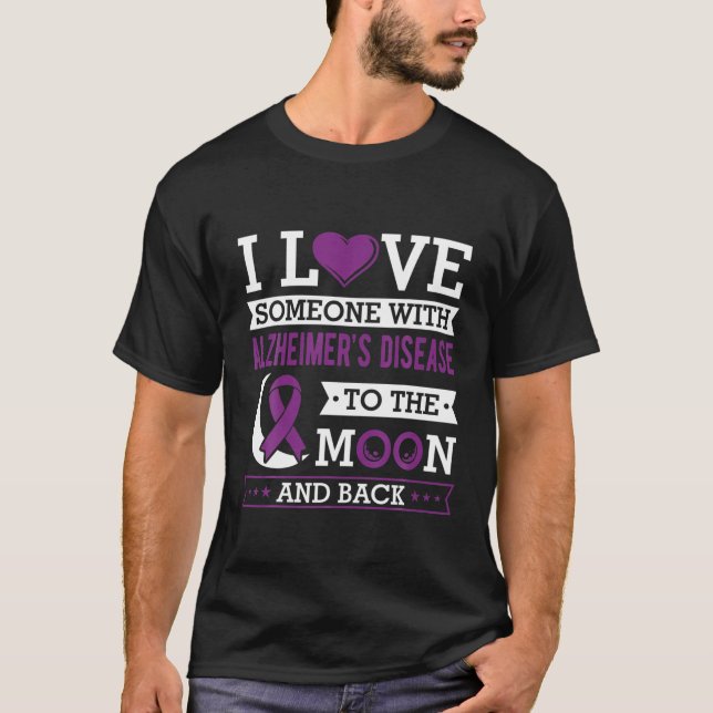 Camiseta La conciencia de Alzheimer lleva la cinta de Alzhe (Anverso)