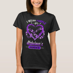 Camiseta La conciencia de Alzheimer que uso la mariposa mor