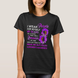 Camiseta La conciencia de Alzheimer que uso morado para mí 